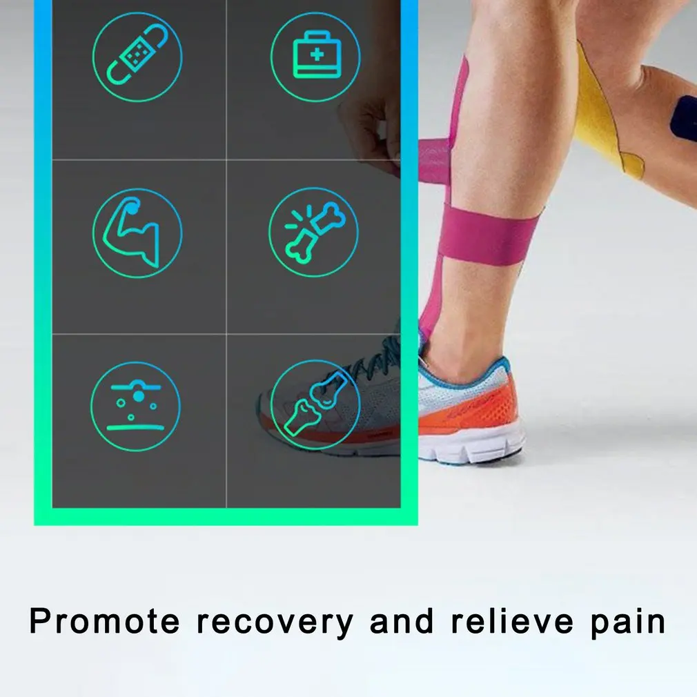 Кинезиологическая лента Атлетическая самоклеящаяся обмотка для снятия боли в