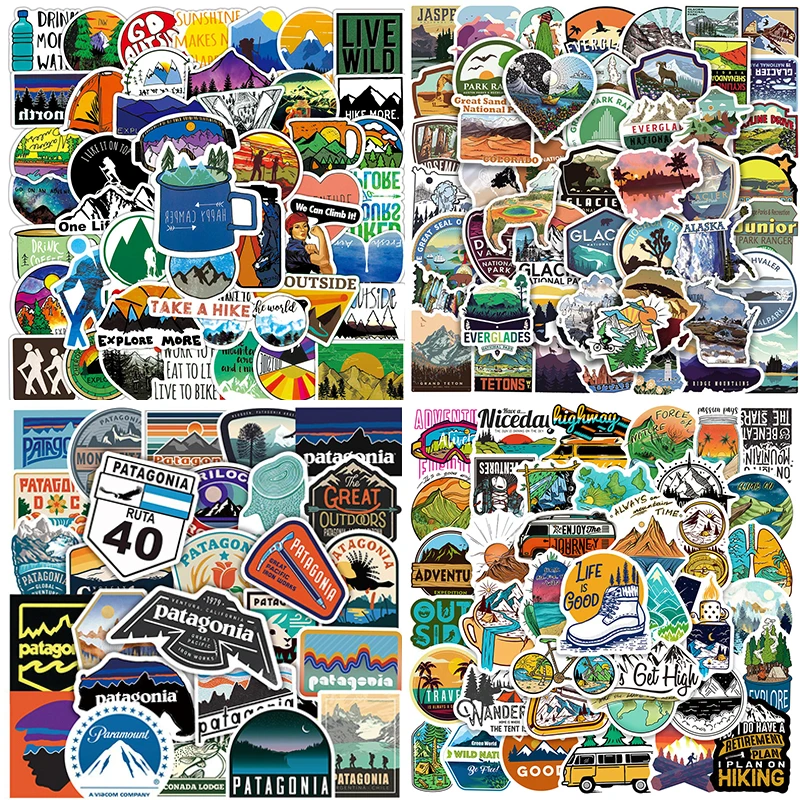 

Scenery Graffiti CArtoon Stickers Phone Skateboard Luggage Decoration Waterproof DIY 4-7CM Sticker