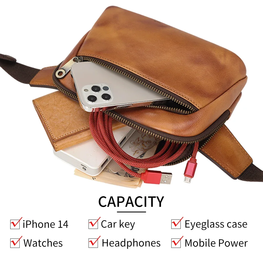 2024 новейший дизайн индивидуальный логотип мягкая поясная сумка из натуральной