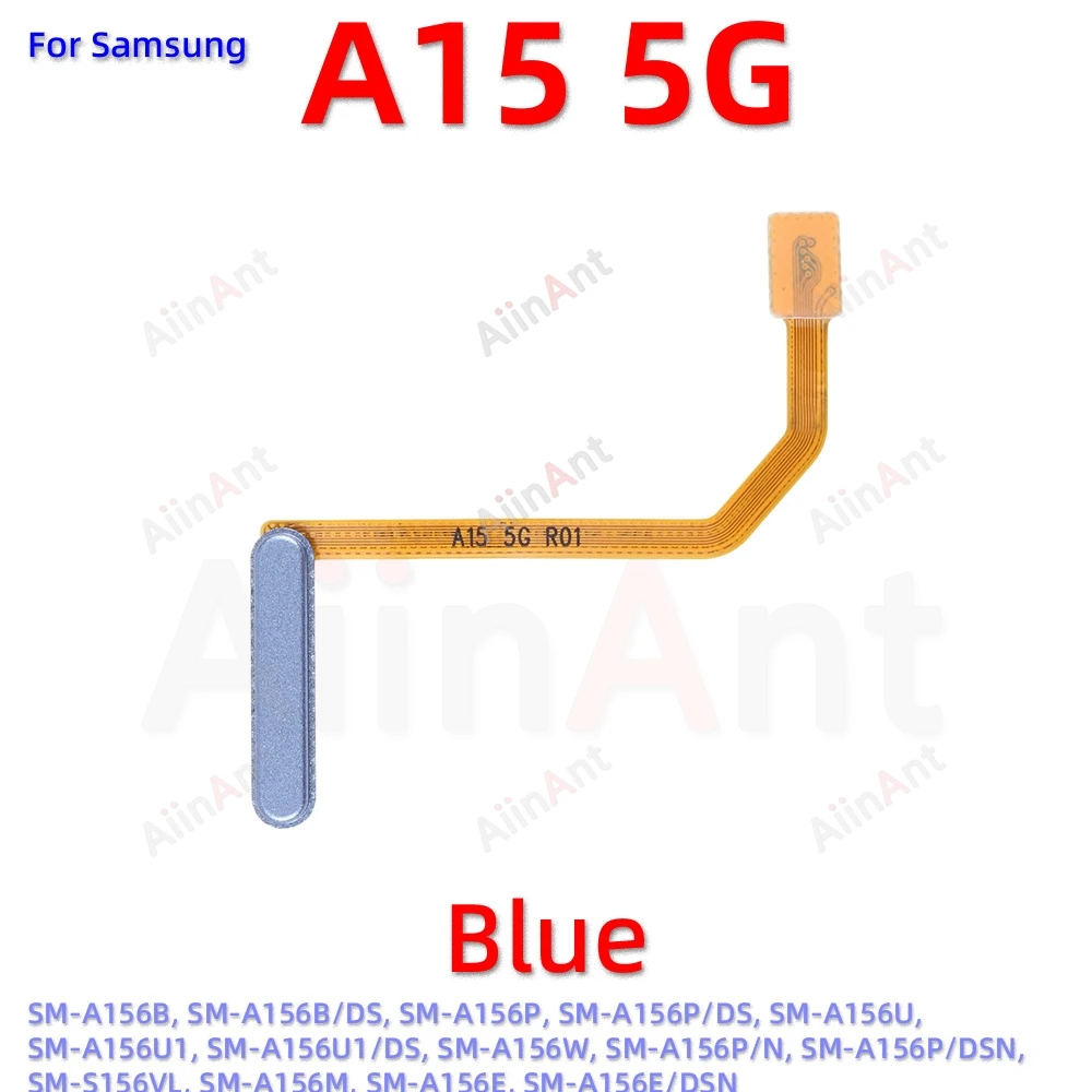 Кнопка Назад Touch ID Сканер пальцев Гибкий кабель датчика отпечатков для Samsung Galaxy A15