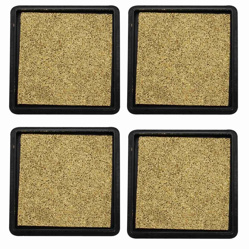 

4X Ink Pad Stamp Pad For Wedding Letter Document Gold