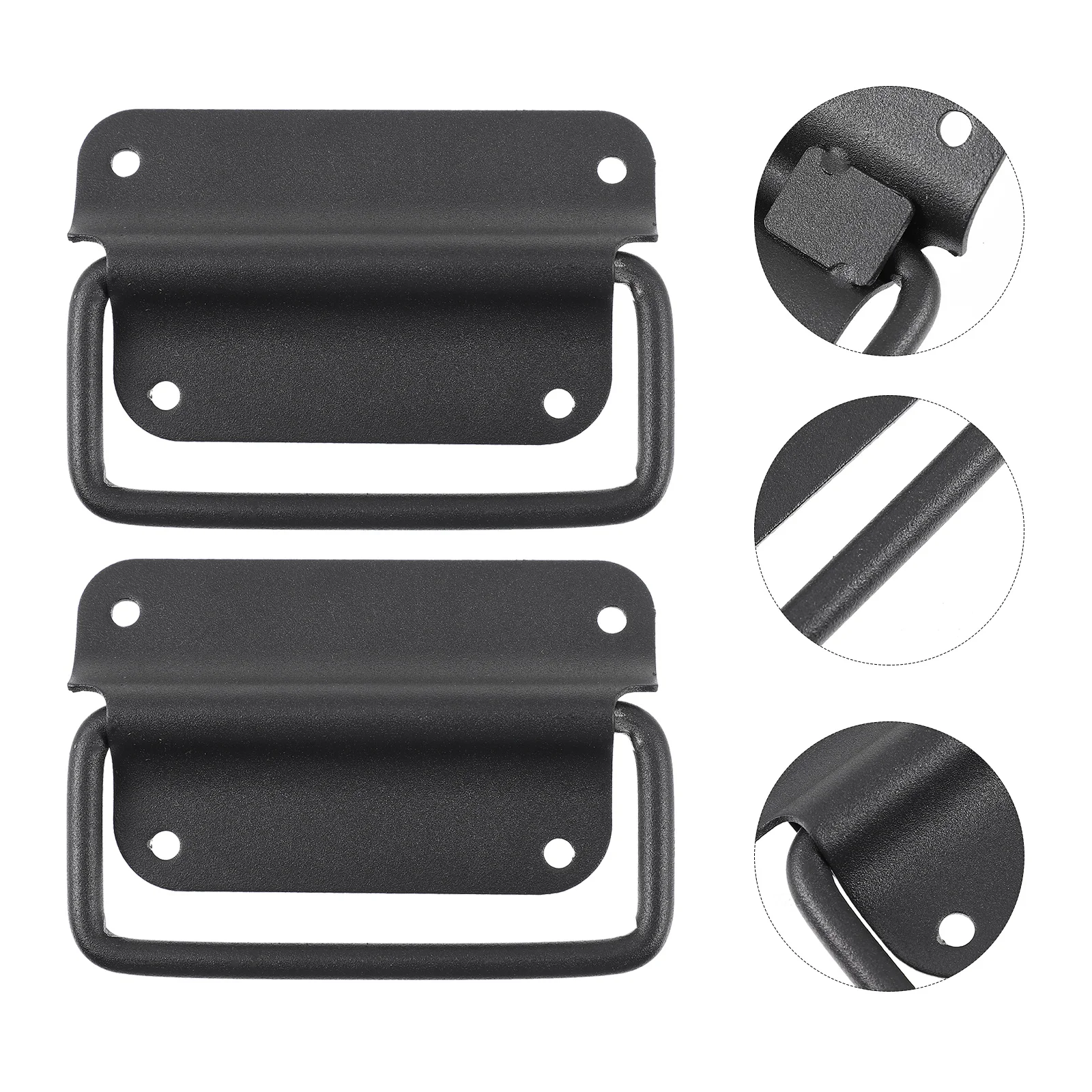

Handle Door Cabinet Lifting Toolbox Trunk Suitcase Knobs Alloy Handles Spring Load Sturdy Box Steel Ring Drawer Stainless
