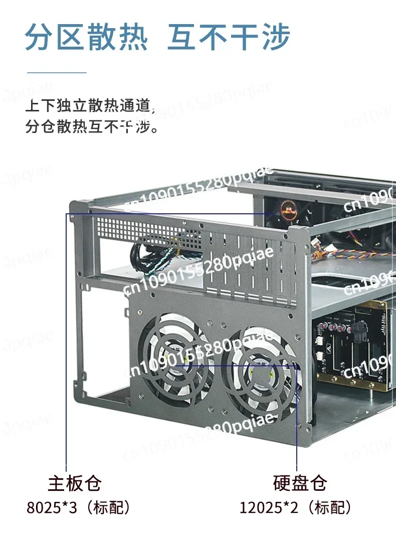 NAS H8-Nvme U.2 Сервер хранения дисков Полувысота Слот для карт PCIE Материнская плата ATX