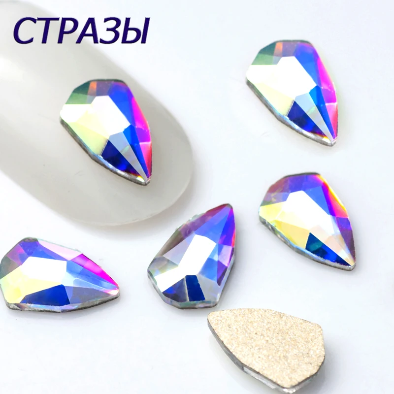 

YanRuo 5x8mm Slim Trilliant Flatback Diamond Nail Accessories Glass material Rhinestone DIY Design Parts Nail Art Decorations