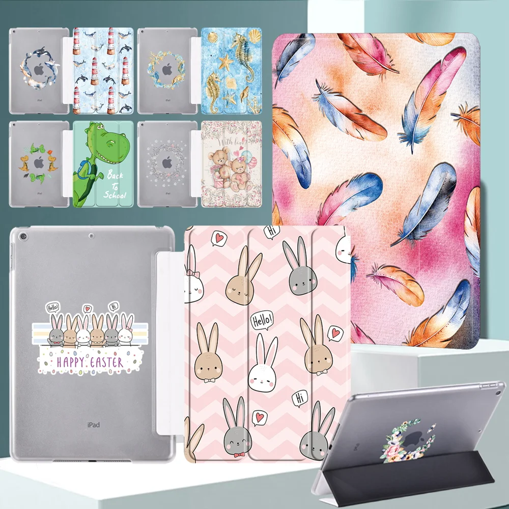 

Cover for IPad Air 4 2020/IPad 7th 8th/Pro 11 2018 2020 2021/Mini 1 2 3 4 5/Air 1 2 9.7 5th 6th Tablet Smart Flip Stand Case