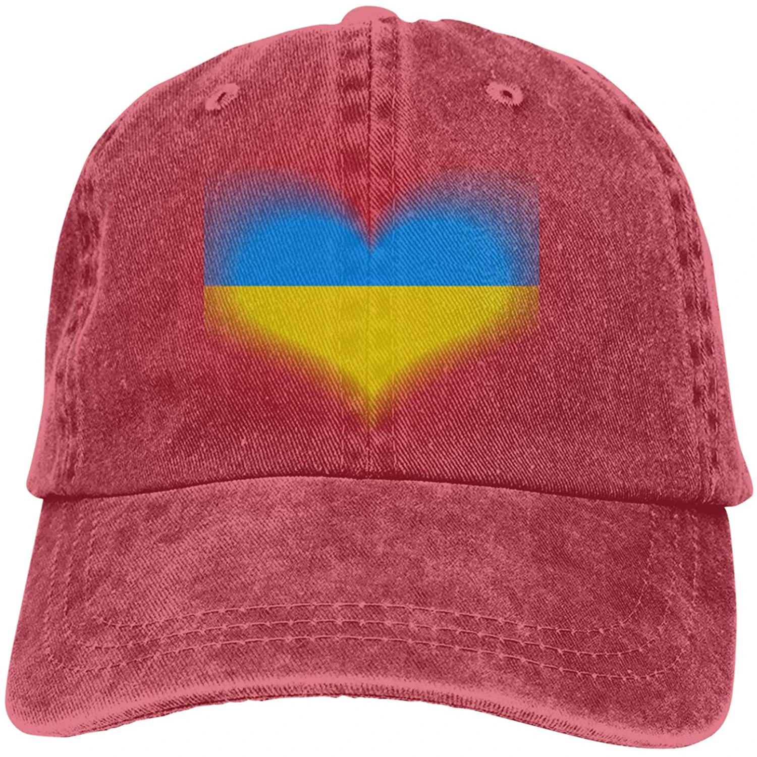 

Love Ukraine Flag Sports Denim Cap Adjustable Unisex Plain Baseball Cowboy Snapback Hat Caps Hats For Women