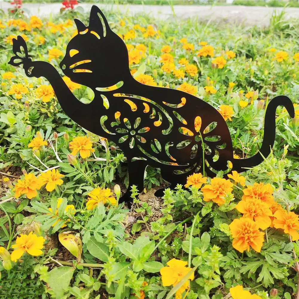 

Adorable Black Cat Shape Stake Decor Vivid Aesthetic Acrylic Art Stake for Garden Garden Statues & Sculptures