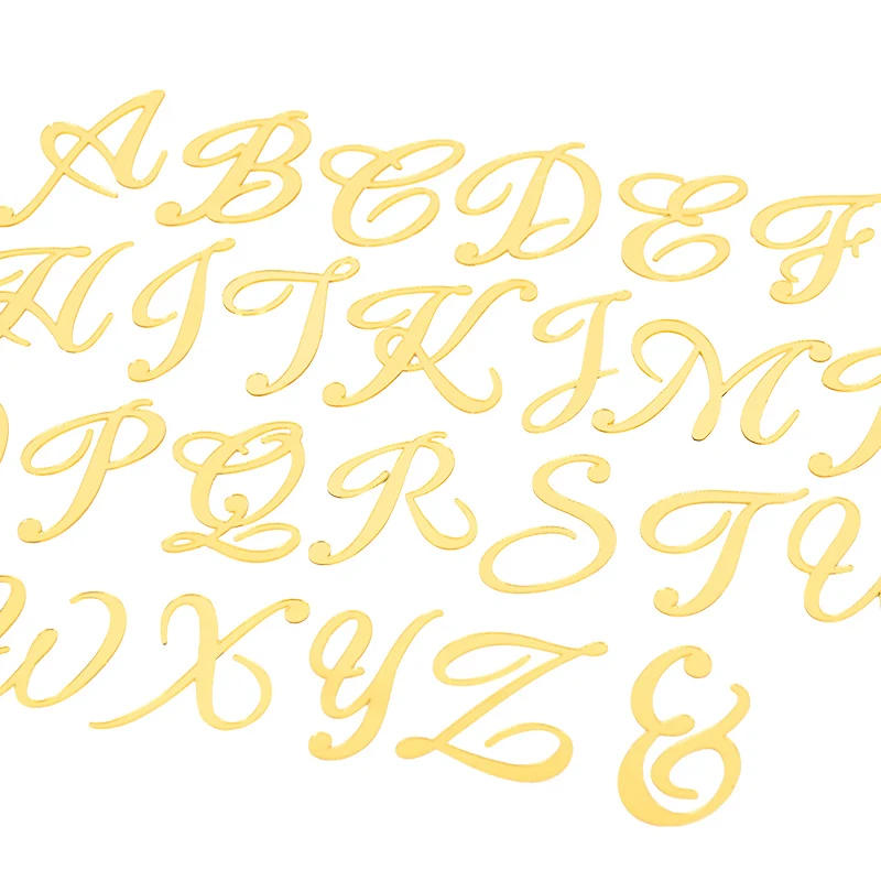 Золото акрил 26 шт. в больших количествах английские буквы украшение для торта