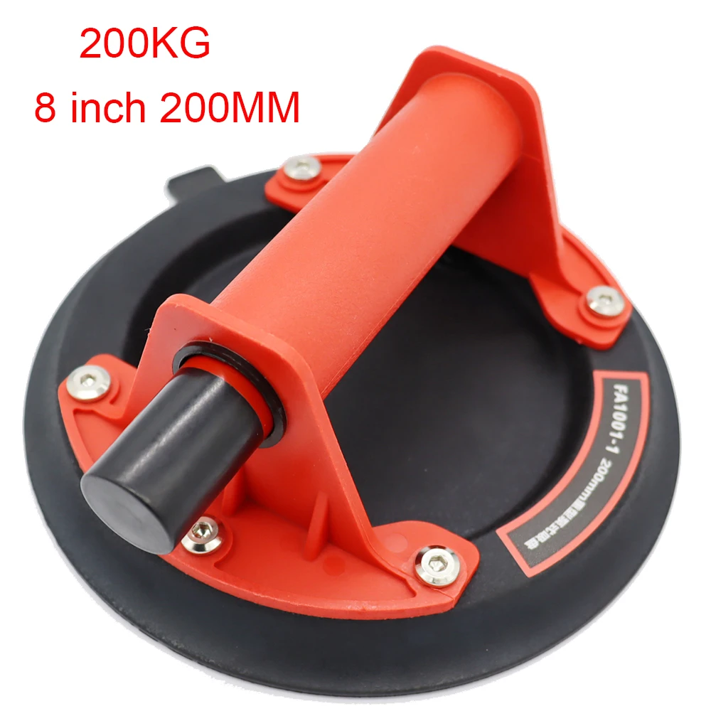 

8" Glass Suction Cups with Handle 200kg Heavy Duty Industrial Vacuum Suction Cups For Granite Tile Glass Manual Lifting