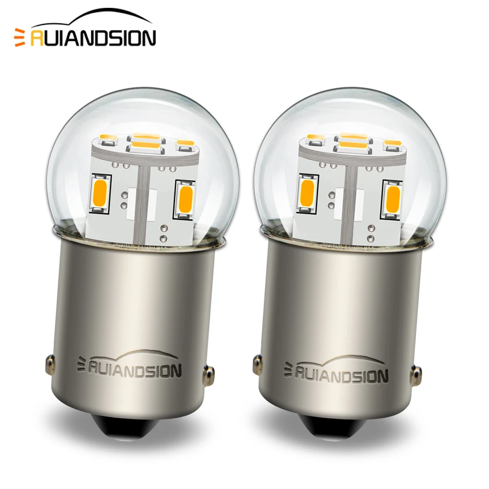 Ruiandsion 2 pièces 1156 BA15S P21W LED 1157 BAY15D BA15D LED moto voiture clignotants feux de freinage lampe automatique 6V 12V 24V 48V ampoules