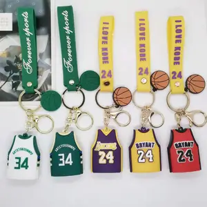 NBA team logo car key ring Basketball Association Keychain Kobe