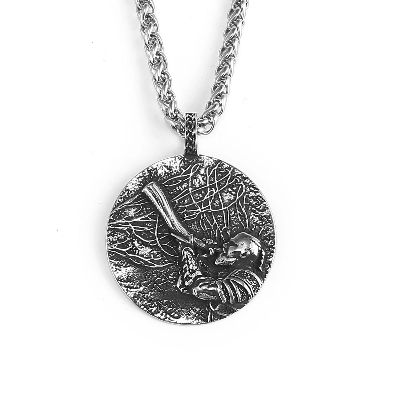 

Norse mythology Heimdall Stainless Steel Pendant Necklace Good Quality Viking Jewelry