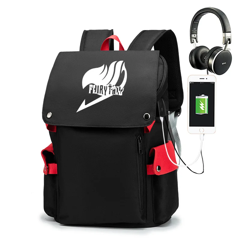 

Anime New Product Fairy Tail Peripheral Cartoon Backpacks for Men and Women Fashionable Leisure Travel Bags Student School Bags