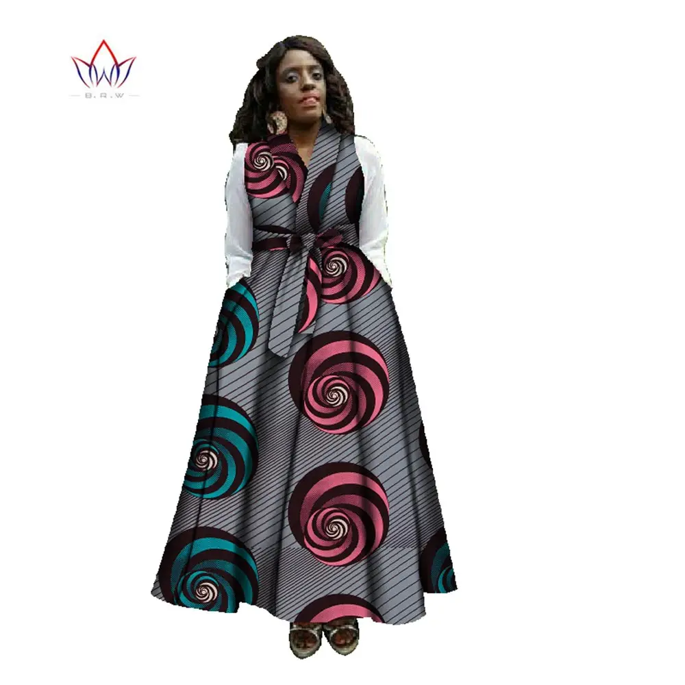 

Платье Африканское женское с отложным воротником, одежда африканская Длинная с принтом, большие размеры, WY824, осень