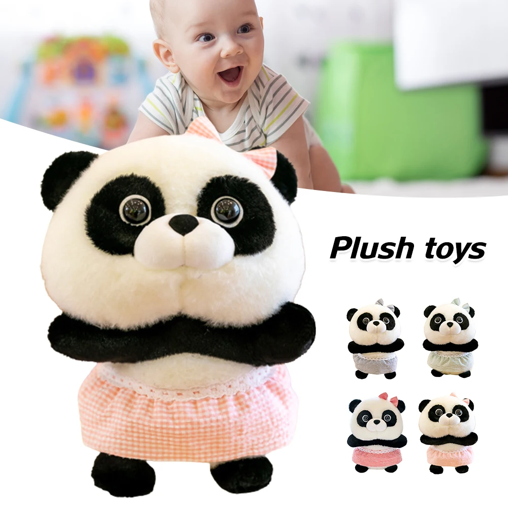 

Панда с платьем, плюшевая с Q версией, милые игрушки-животные, Подушка для сна, игрушка для детей, для девочек, Успокаивающая тряпичная игрушк...