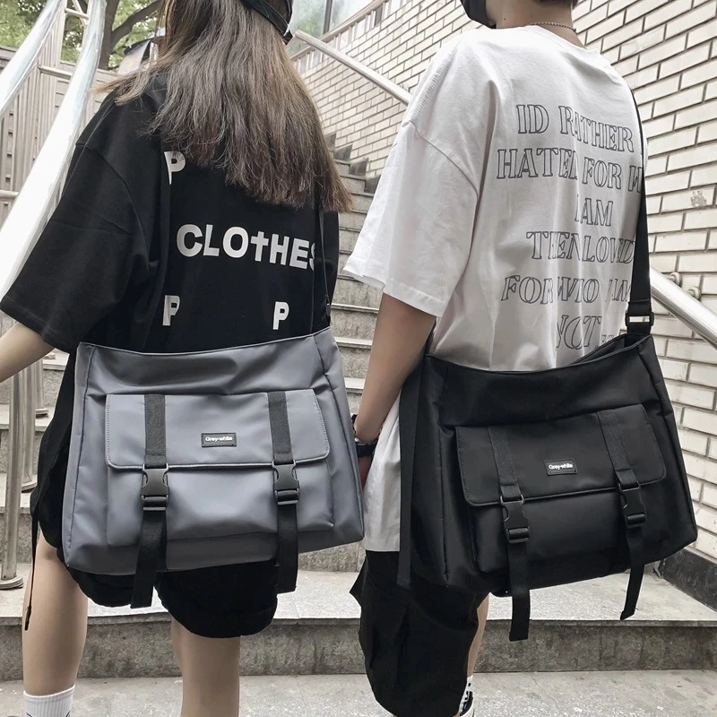 Japanese simple messenger bag Korean bag student nylon waterproof canvas bag crossbody bags for women satchels