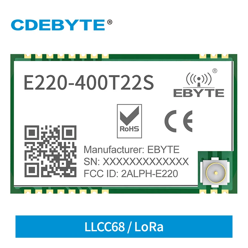 

5 шт., беспроводные радиочастотные модули LLCC68 LoRa, 433 МГц, дальность связи