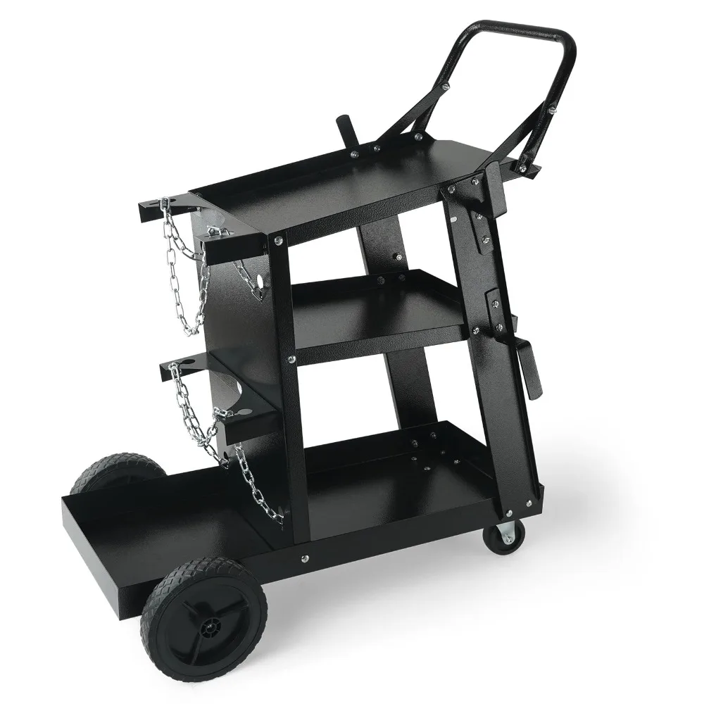 

Welding Car with 3 Layers and 400 Pounds Welder Welding Car, with 360 ° Rotating Wheel Load Capacity Large Storage Space