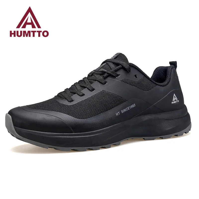 HUMTTO Running Shoes for Men 2022 Luxury Designer Men's Tennis Breathable Sports Gym Mens Trainers Waterproof Black Sneakers Man