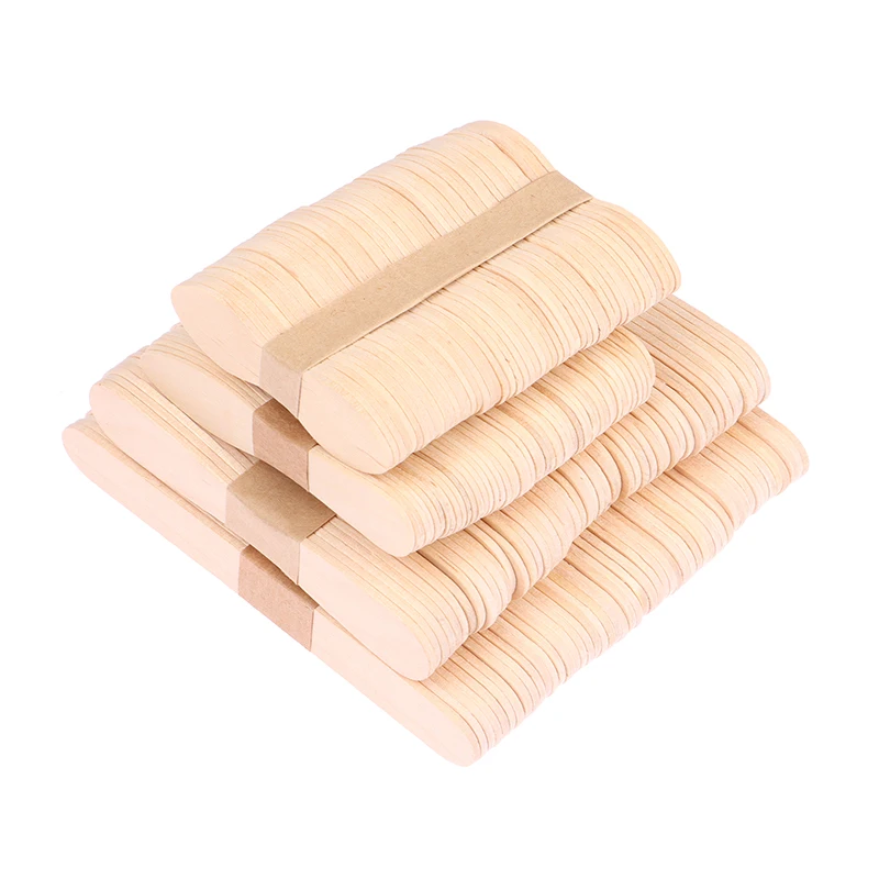 

50 Pcs Wax Waxing Disposable Sticks Wood Tongue Depressor Spatula Woman Wooden Body Hair Removal Sticks Beauty Toiletry Kits