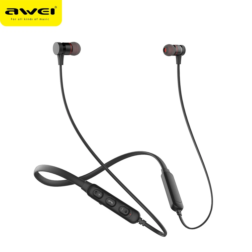 

Awei G10BL Wireless Bluetooth 5.3 Earphones Headphones Handfree Neckbank Stereo Sport Headset Mic Waterproof Running Earphone