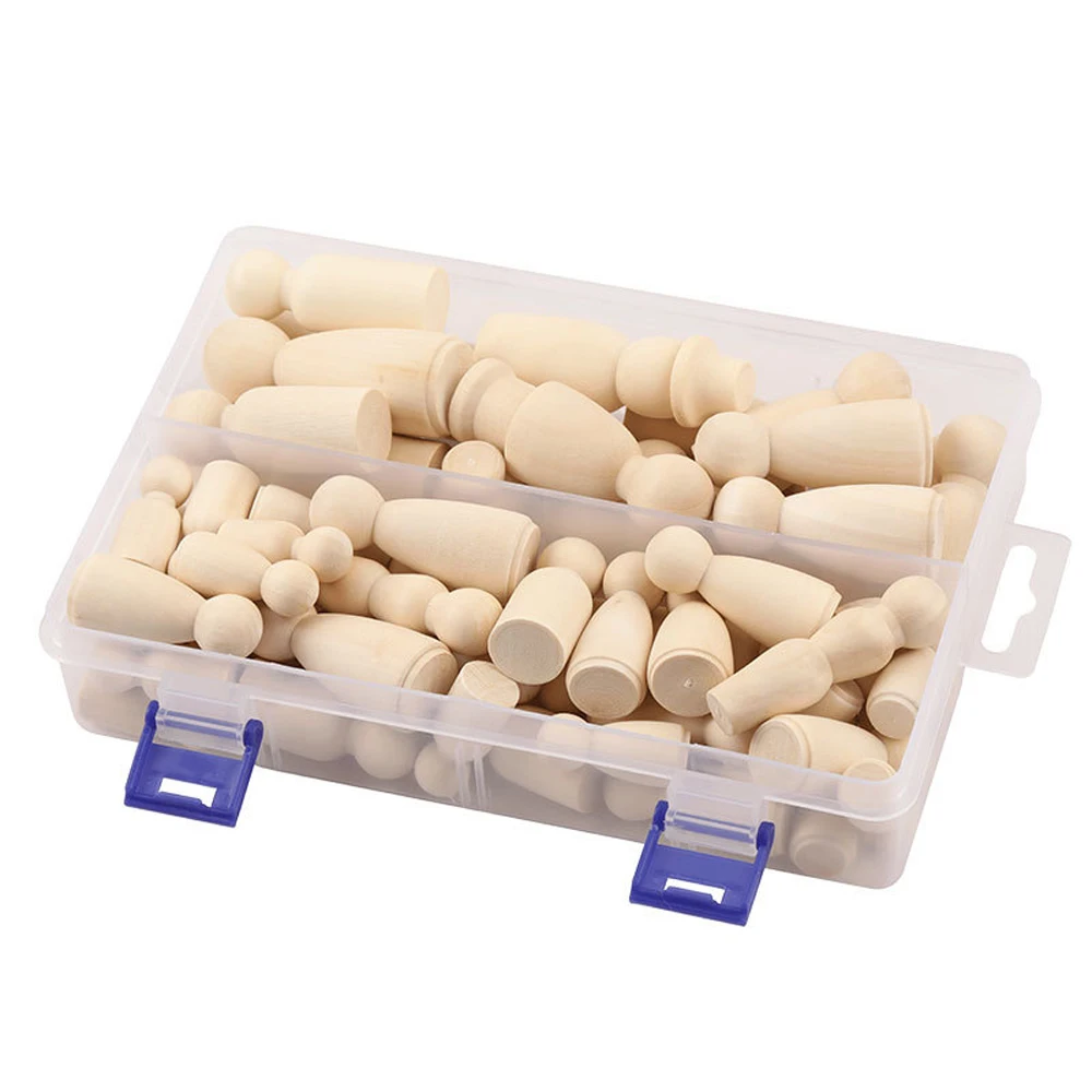 

55 шт., деревянные необработанные куклы-Подвески