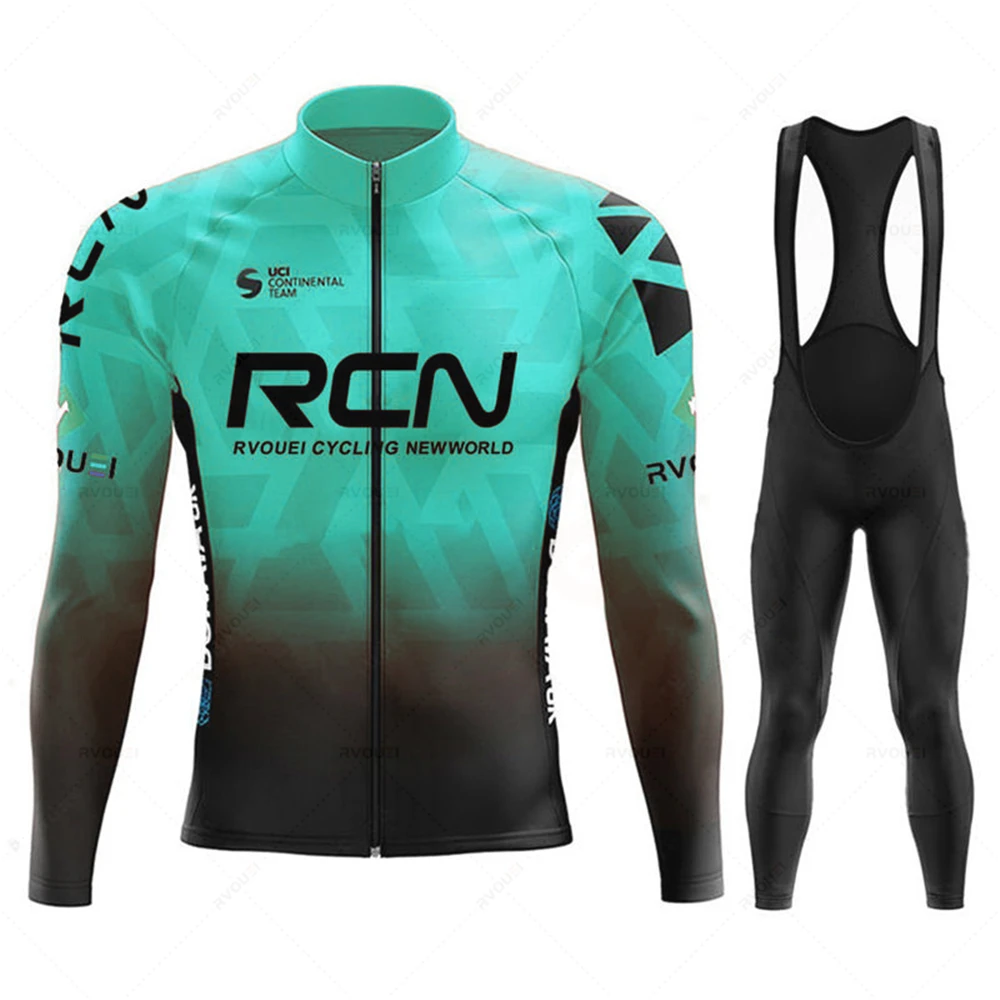 

Новинка 2023 года, Осенний велосипедный комплект из джерси и брюк Rcn, одежда для велоспорта, одежда для горного велосипеда, костюм для дорожного велосипеда, мужской костюм с длинным рукавом