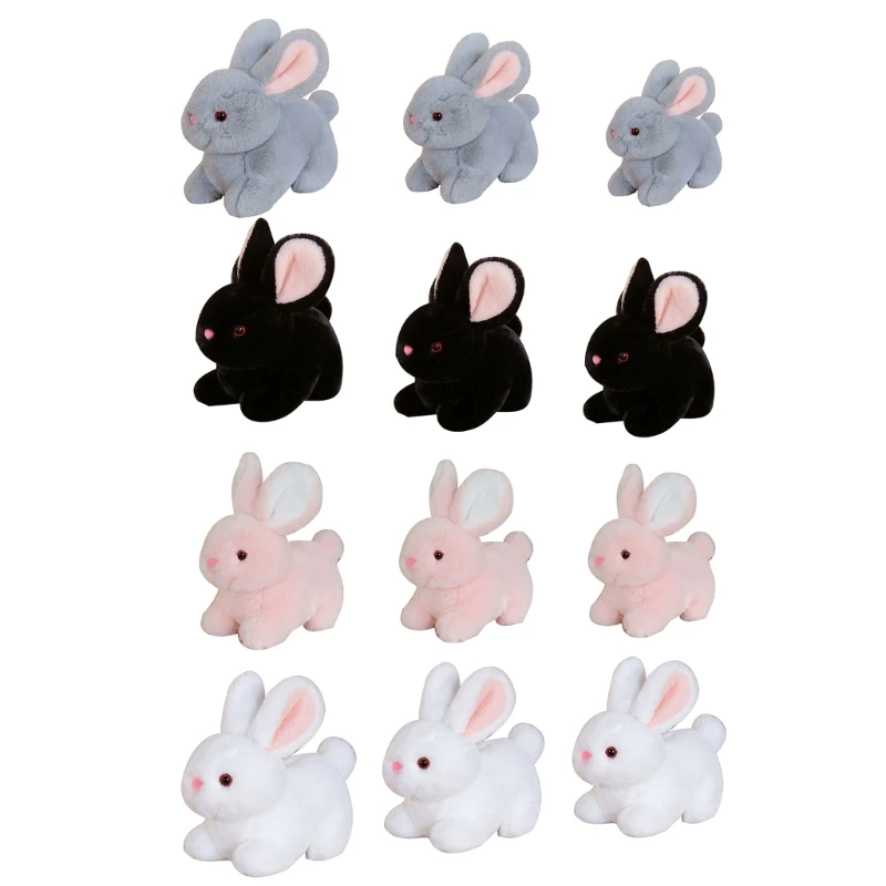 

Simulation Rabbit Sleeping Soft Toy Stuffed Animal for Hobby Collections P31B