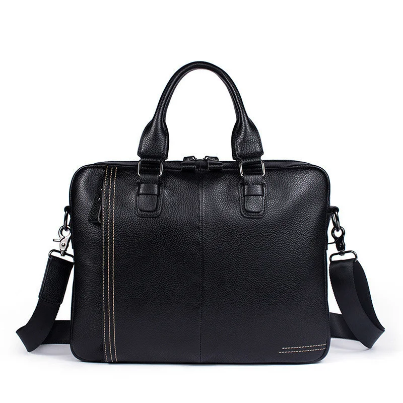 Messenger Package Business Affairs Man Briefcase Handbag Cowhide Single Shoulder Satchel Computer Laptop Bag Office Bags For Men