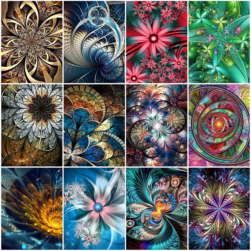 

Алмазная 5D картина Стразы для творчества, Набор для вышивки абстрактным цветком, Ручная инкрустация, подарки, домашнее настенное украшение