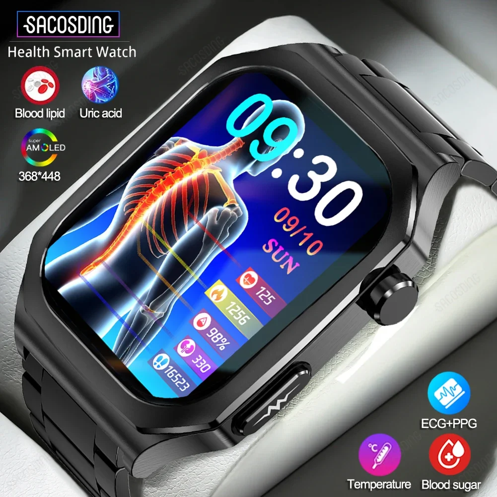 Мужские умные часы с измерением уровня жира в крови