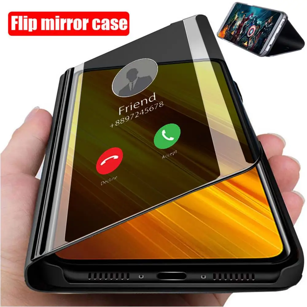 Кожаный флип-чехол S21 для Samsung Galaxy S21 FE Ultra Plus 5G Coque для S21FE S21 + умные зеркальные Чехлы подставка для телефона