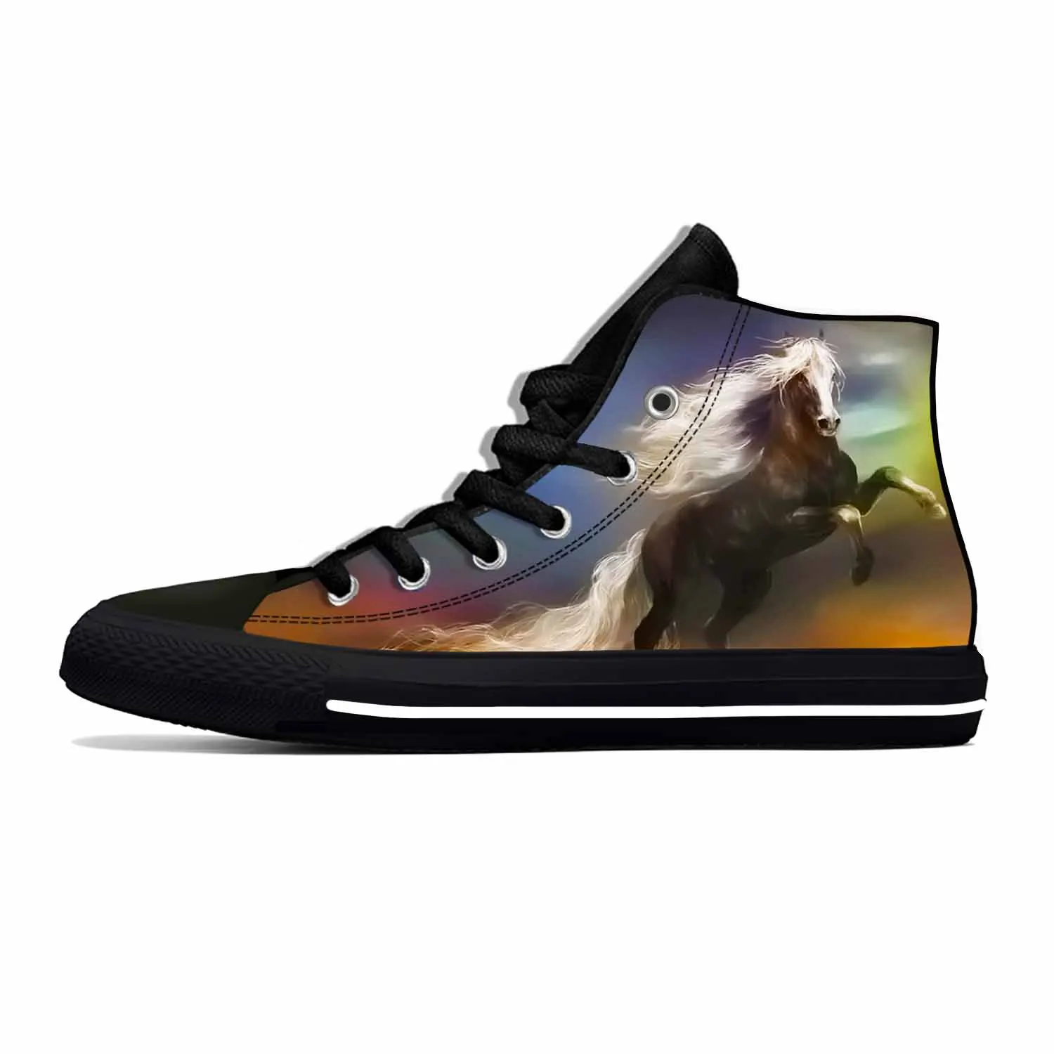 

Anime Cartoon Manga Comic Horse Animal Fashion Casual Cloth Shoes High Top Lightweight Breathable 3D Print Men Women Sneakers