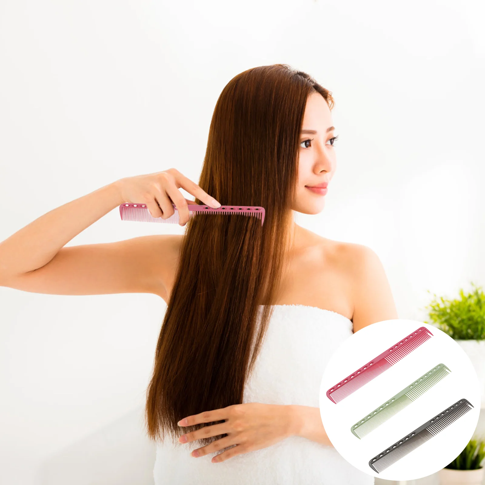 

3 Combs Hair Combs Set Hair Comb Set Hair Comb Hairdressing Comb Dye Hair Tool Hairdressing Comb Set