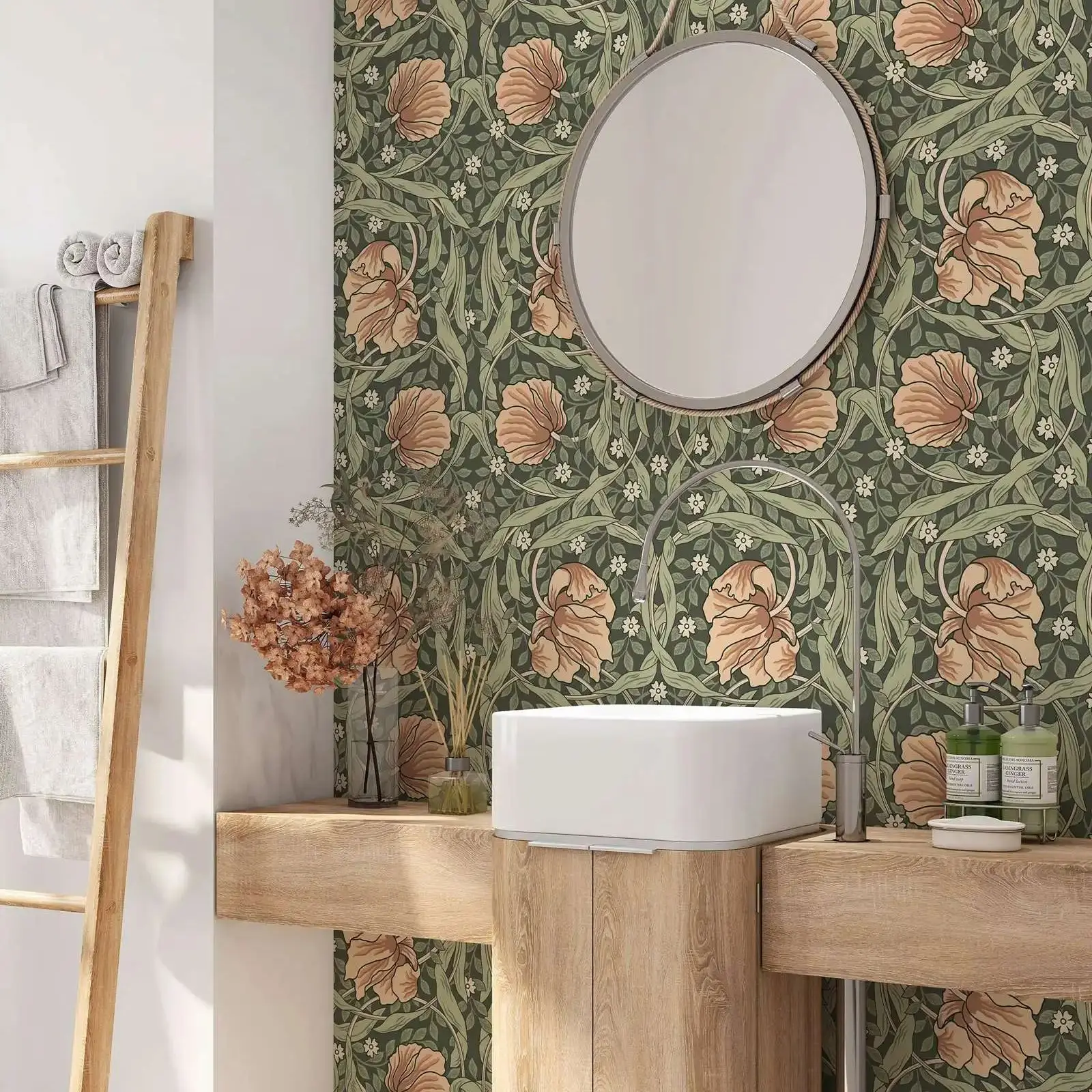 Обои Pixel&Wall William Morris Зеленая Листва вадим найман мне б лишь понять о чем шумит листва…