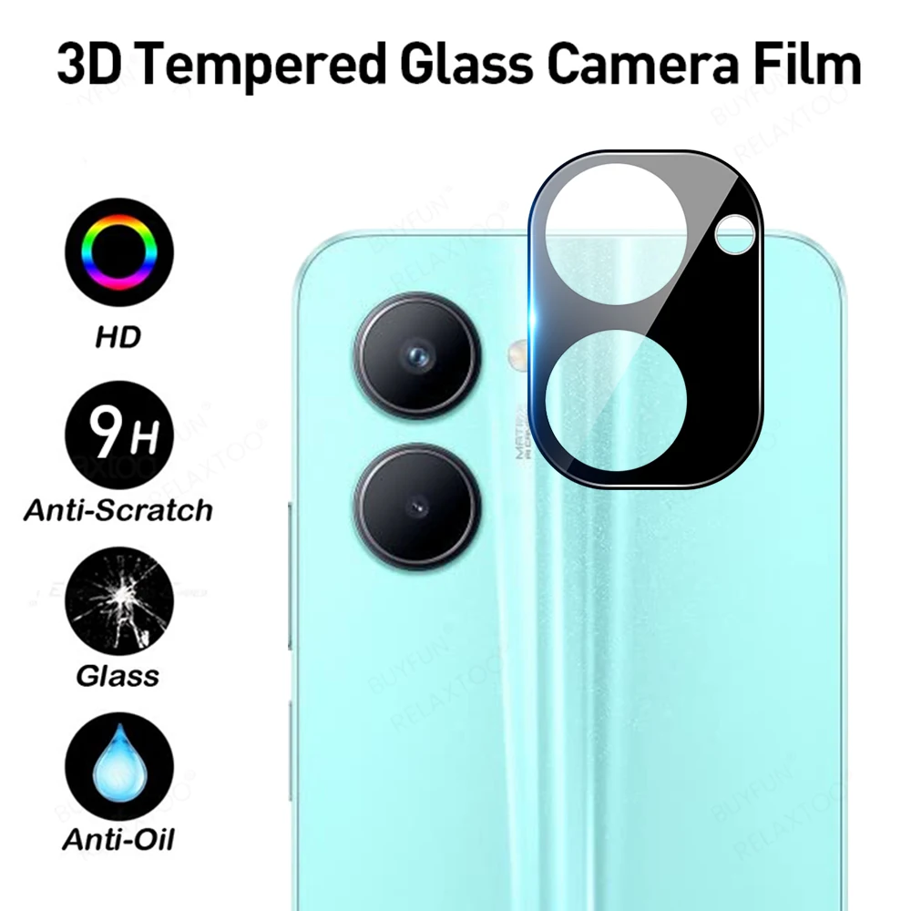 

3D Curved Camera Lens Protector Guard Cover For Realme C21Y C25Y C11 C12 C15 C17 8 7 Pro Tempered Glass Back Lens Glass Realme8