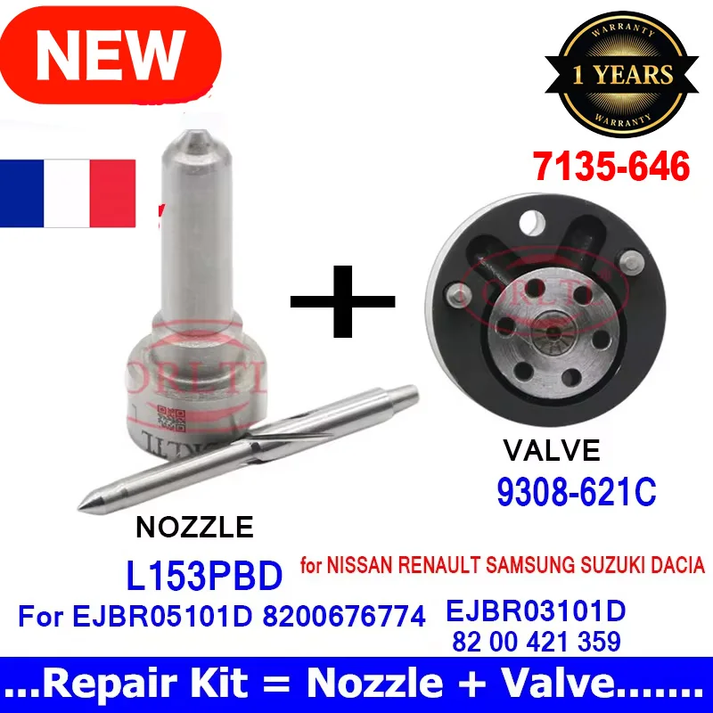 EJBR05102D 166001137 Р 28232251 7135-646 Ремкомплекты дизельной форсунки L381PBD Регулирующий клапан