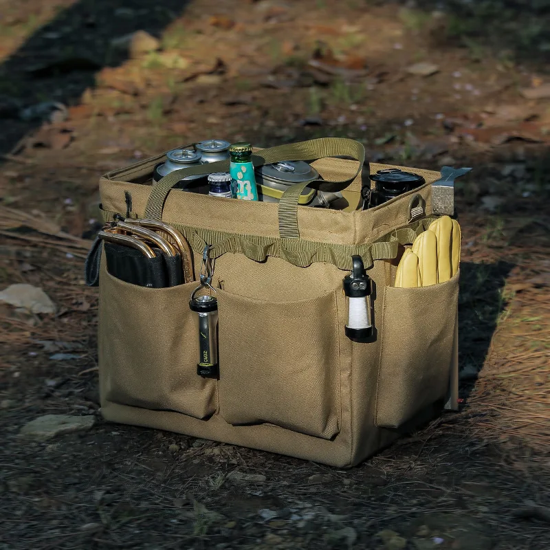 

Ящик для хранения инструментов на открытом воздухе, многофункциональная вместительная сумка-тоут для кемпинга, сумка-Органайзер для пикника
