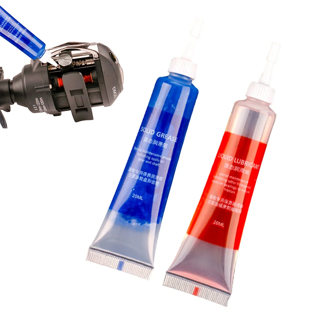 

Fishing Reel Lubricant Grease And Lubricating Oil Reel Bearing Maintenance Tool 20ml Baitcasting Reel Bearing Shaft Gear Oil