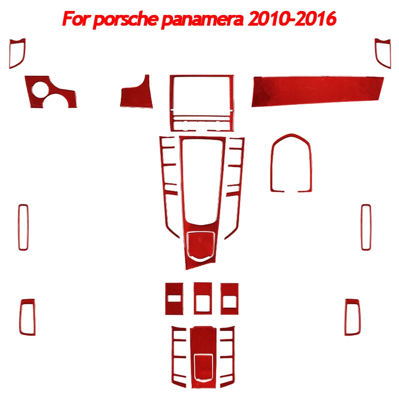 

Для Porsche Panamera 2010-2016 Автомобильная углеволоконная лампа заднего индикатора B-pillar Air outlet красные наклейки автомобильные аксессуары