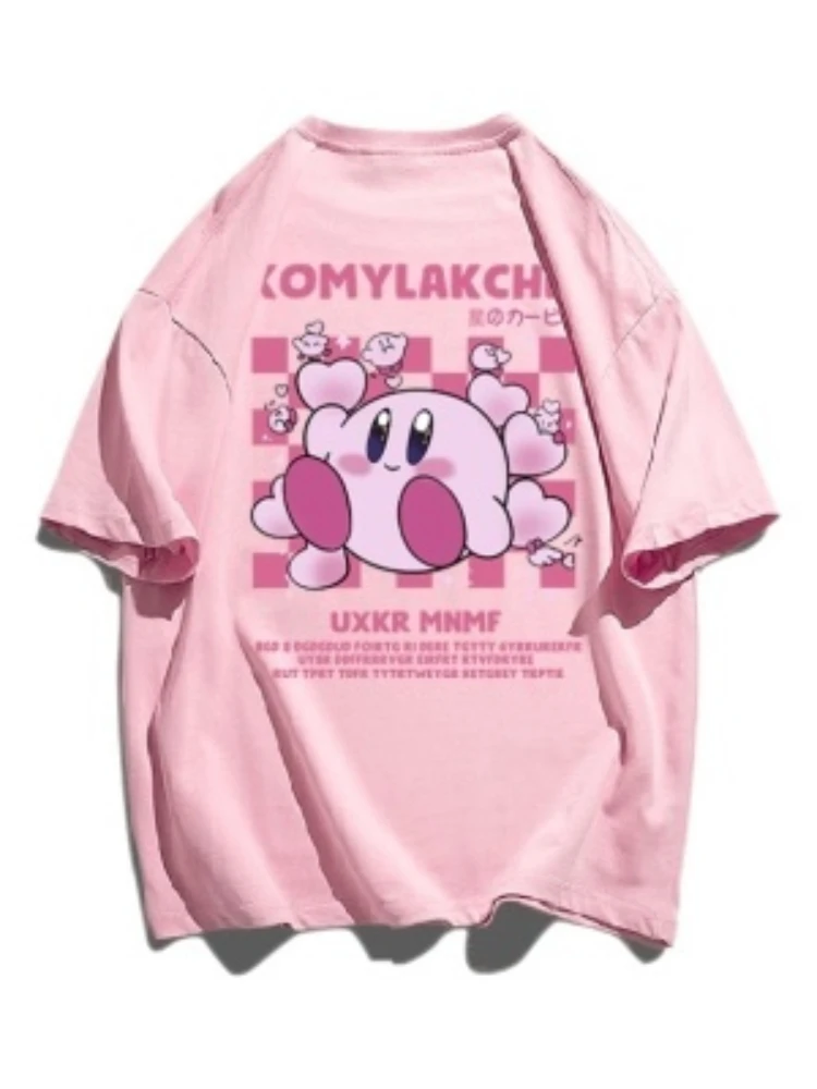 

HOUZHOU Kawaii Tshirt Summer Anime Print Oversized T Shirts Casual Couple Outfit Harajuku Streetwear Women Cartoon Graphic Tees