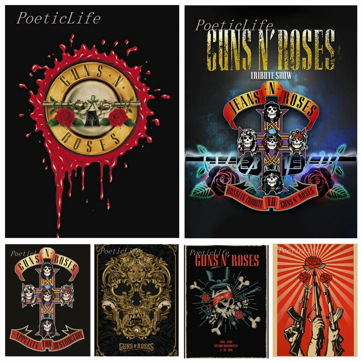 

Rock Band Guns N Roses Diamond Painting 5D DIY Music Singer Mosic Rhinestone Embroidery Cross Stitch Kits Modern Home Decor