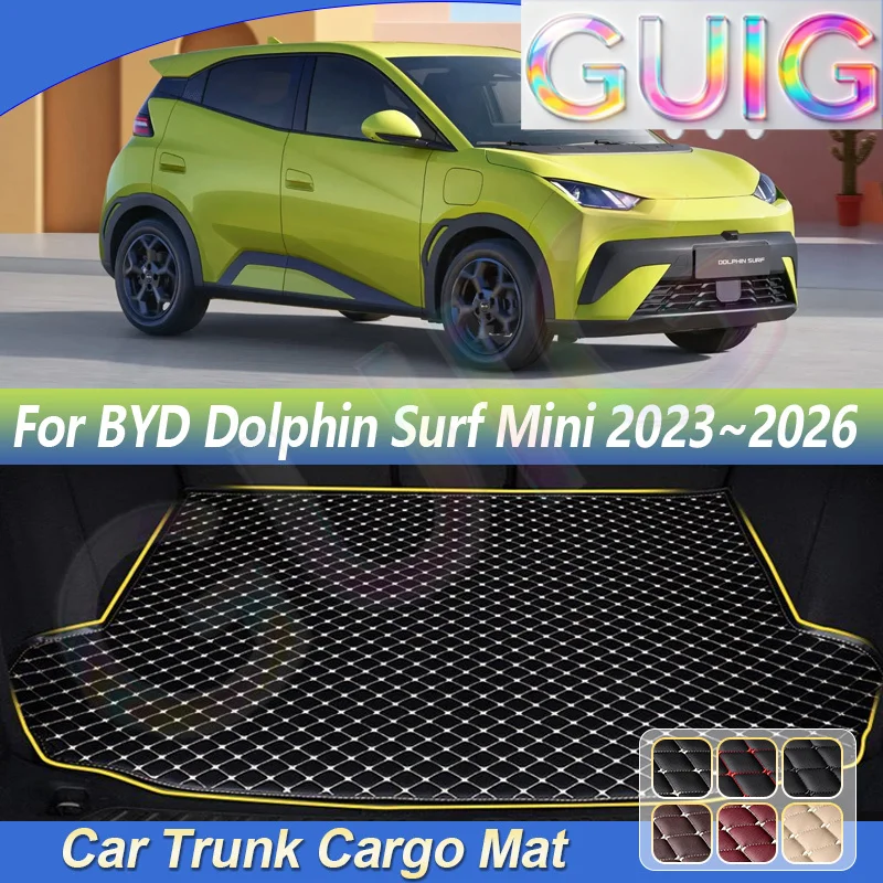 Фото Для BYD Dolphin Surf Mini Seagull 2023 2024 2025 2026: Коврик в багажник автомобиля, защитный от грязи, поддон для багажа, аксессуары для хранения №1