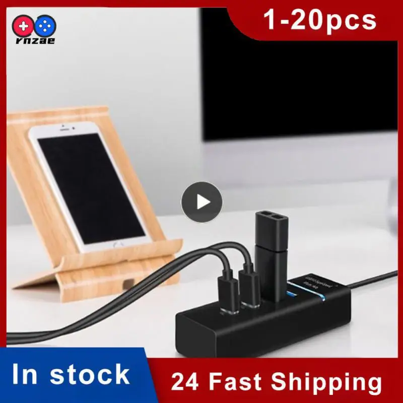 

4 Port Computer Connector Multi 30cm/120cm Multi Adapter Compatible Game Console 5gbps/480mbps Transmission Usb 3.0/2.0 Hub