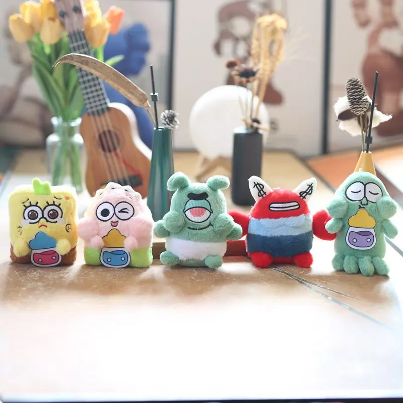 Kawaii Губка Боб Патрик звезда планктон Юджин бутылка серия плюшевая кукла милая