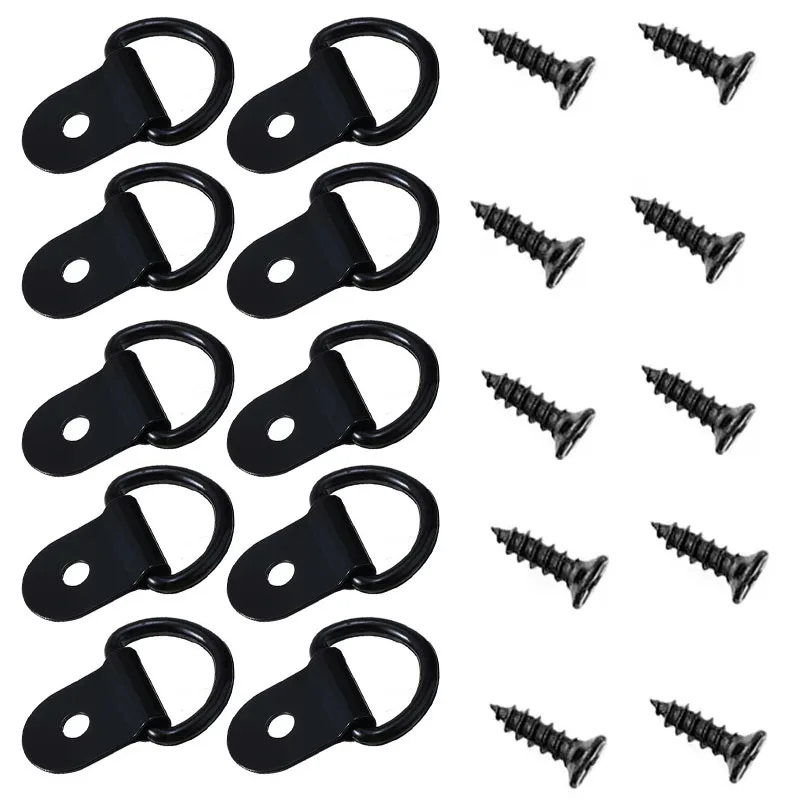 10/1 шт. D-образные кольца, анкерные кольца, тянущий крюк, крепежное кольцо из нержавеющей стали, подходит для автомобиля, лодки, грузового прицепа, транспортных средств RV Van