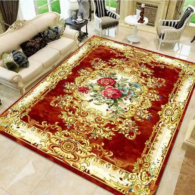 Persian carpet living room retro non slip washable mat bedroom study children's Prayer |