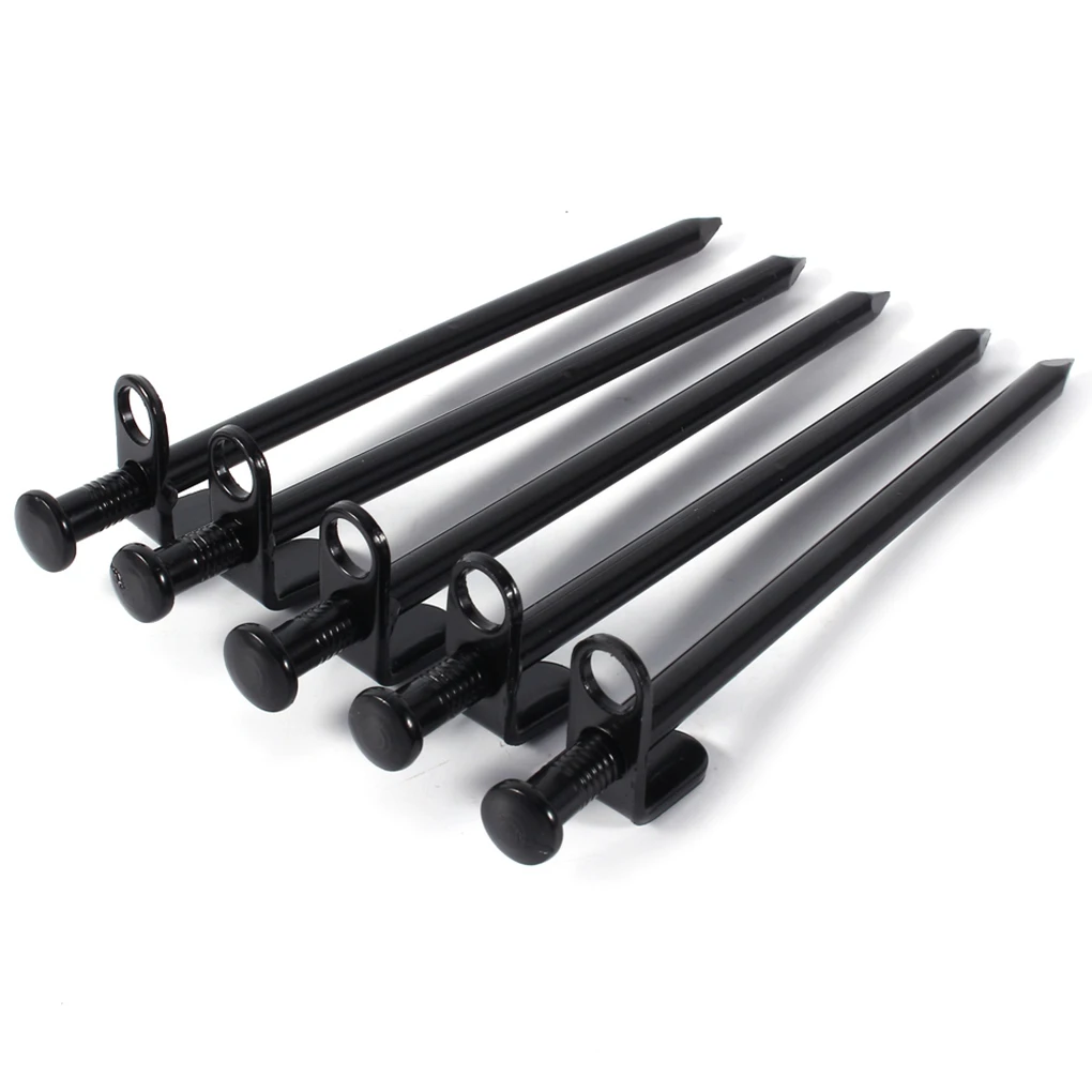 

5 шт./компл. 20 см черная высокопрочная стальная палатка колышки для палатки для кемпинга на открытом воздухе садовые растения