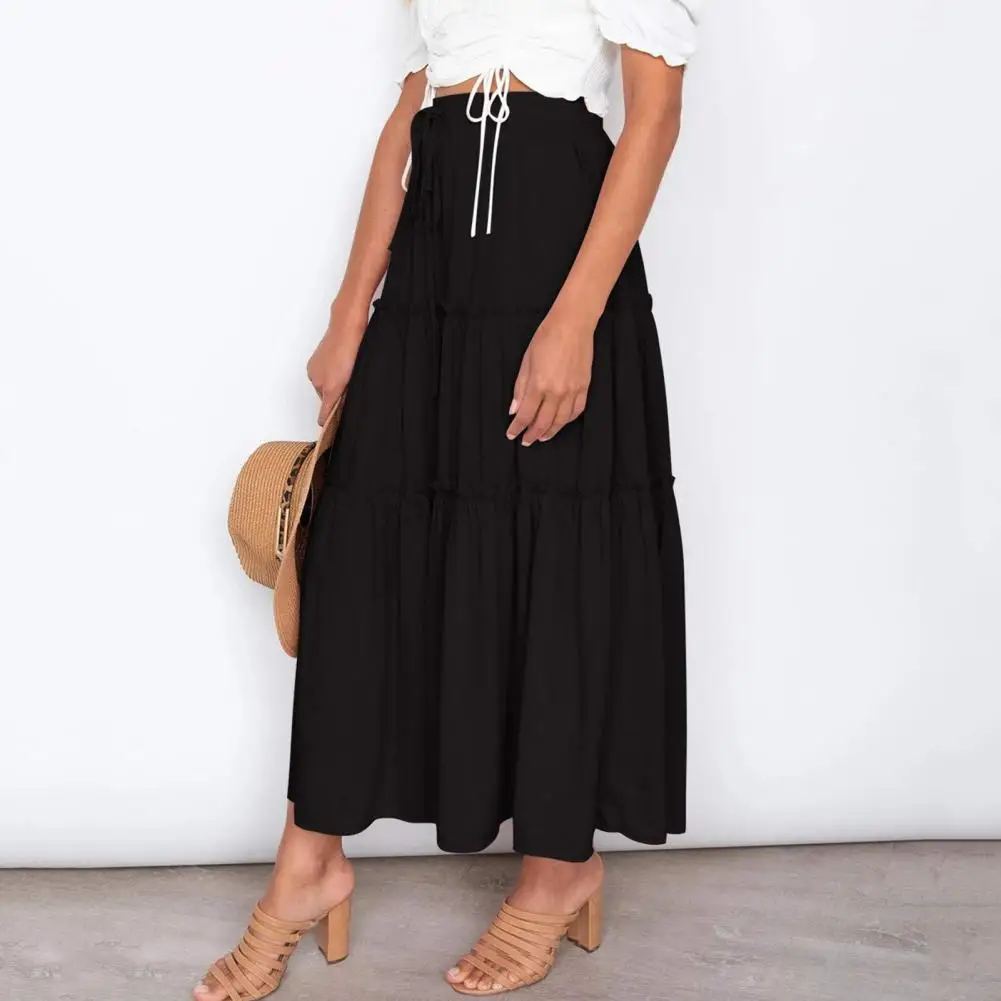 

Stylish Casual Skirt Elastic Streetwear Ankle-Length Women Summer Casual Beach Skirt