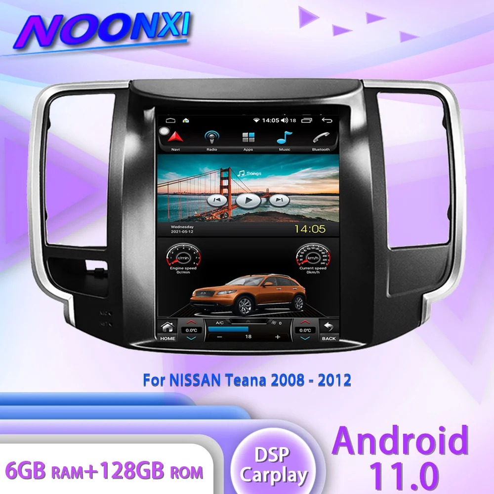 

IPS Android 11.0 6G+128G For Nissan Teana 2008-2012 Radio Car Multimedia Player Auto Stereo GPS Navigation Head Unit DSP Carplay